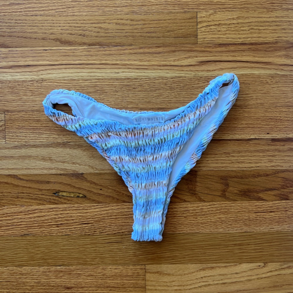 Multicolor Ruched Bikini Bottom